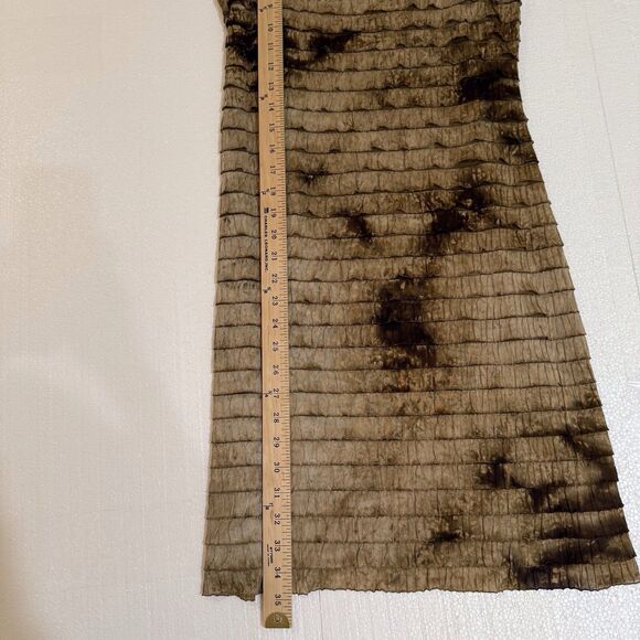 INC Small flapper ruffle shift A line dress Gold/Bronze Sleeveless Racerback - Picture 4 of 11